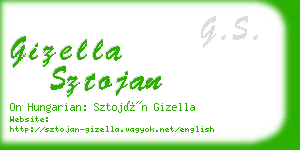 gizella sztojan business card